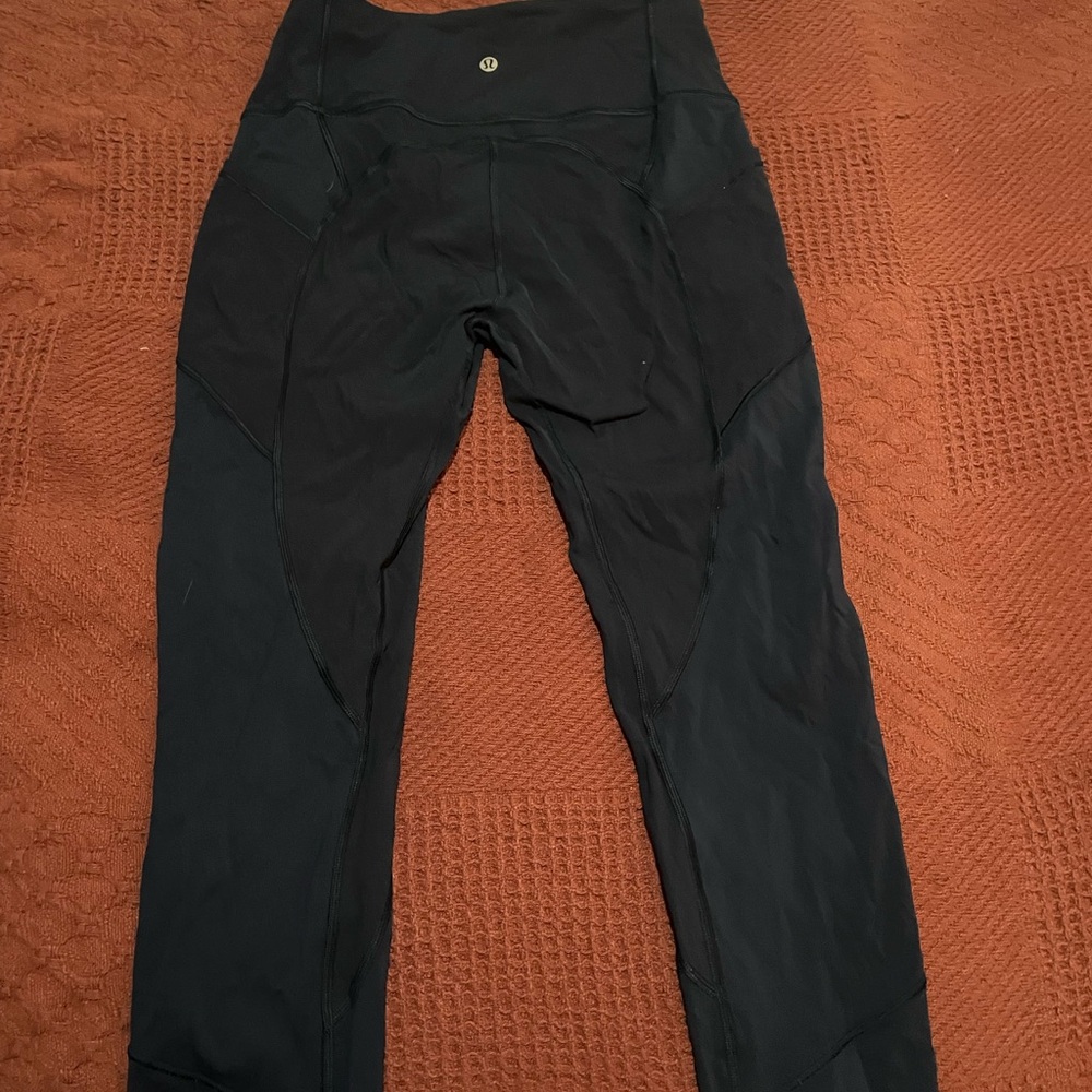 Navy High-Waisted Leggings